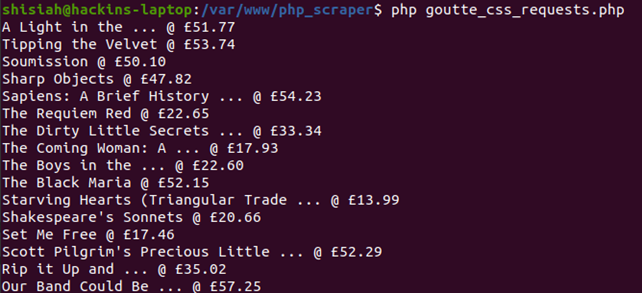php goutte css requests