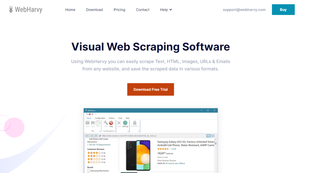web scraping tool webharvy