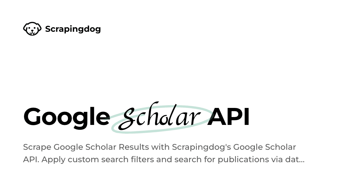 Google Scholar API | Scrape Google Scholar | Scrapingdog