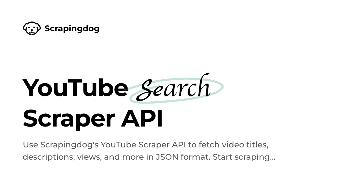 YouTube Scraper API – Extract Video Data, Titles, Views & More