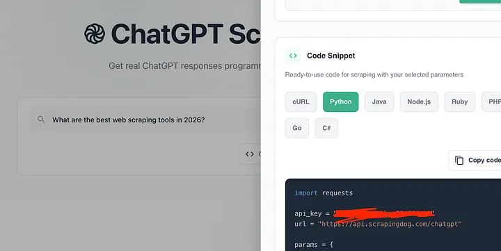 chatgpt scraper dashboard