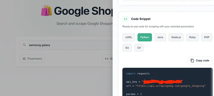 google shopping dashboard