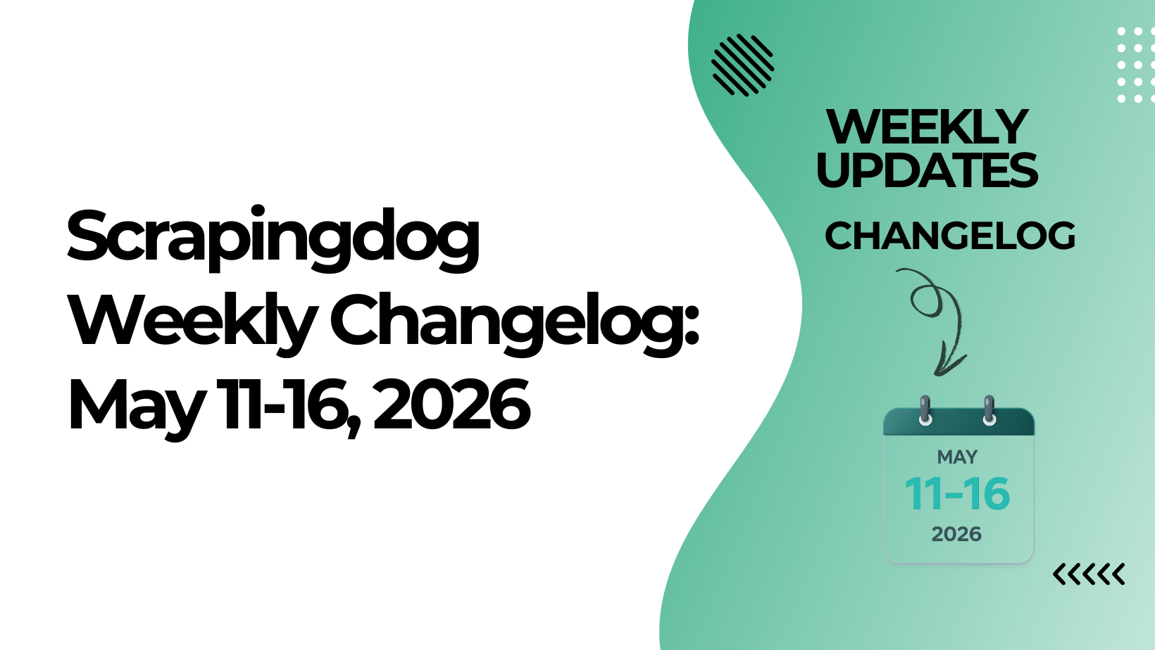 Scrapingdog Weekly updates
