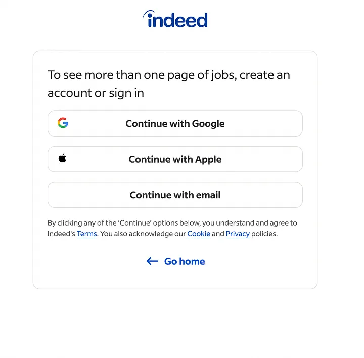 indeed dashboard